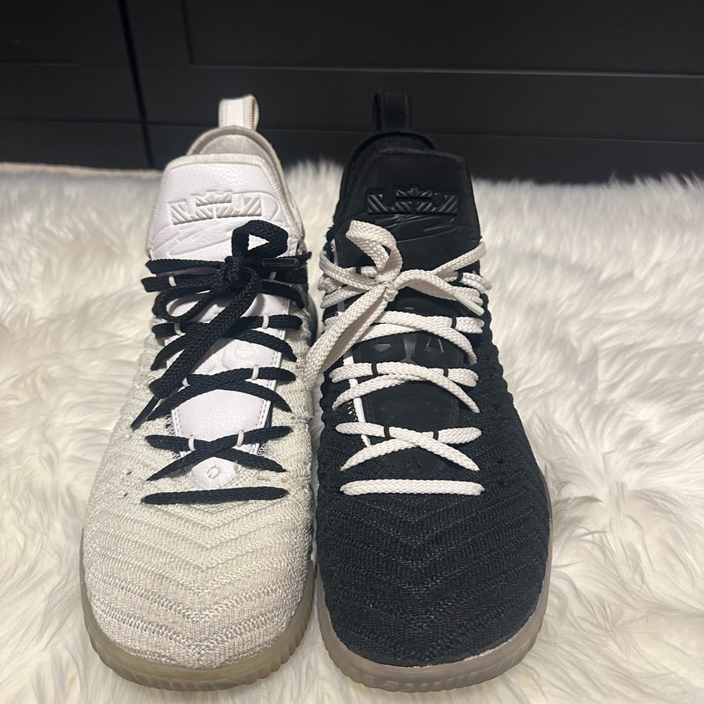 Black and White High-Top Sneakers